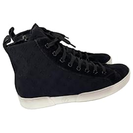 Louis Vuitton Zapatillas de Caña Alta Monogram Negro