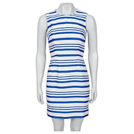 Dolce & Gabbana Slim Fit Gestreiftes Leinenkleid - IT38 Gebraucht
