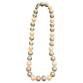 Collana di perle multicolore con chiusura in argento 925 - Autre Marque