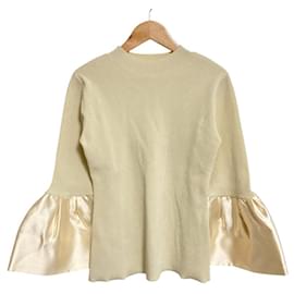 Autre Marque CELFORD Bell Sleeve Rippstrick-Pullover