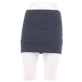 Minifalda de lana estilo denim - Prada