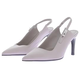Décolleté Hermès Lover 80 in pelle grigia taglia 37