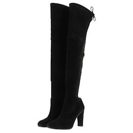 Cuissardes HIGHLAND en daim noir - Stuart Weitzman
