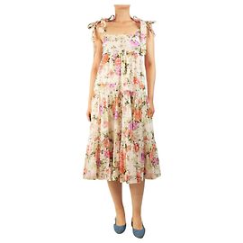 Zimmermann Abito midi floreale multicolore - taglia UK 10