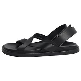 Autre Marque Sandali con listini in pelle nera chunky - taglia EU 41 (UK 8)