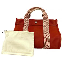 Hermès Borsa in tela Hermes Cannes PM Arancione