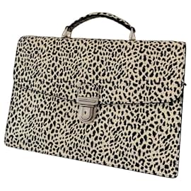 Céline Borsa Cartella in pelle stampa leopardata