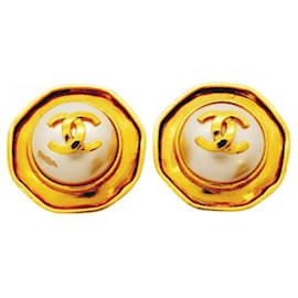 Orecchini a clip placcati oro Chanel