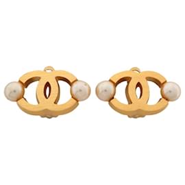 Orecchini a clip placcati in oro Chanel