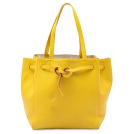 Céline Celine Phantom Cabas Tote aus gelbem, fein genarbtem Kalbsleder, klein