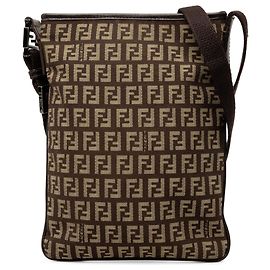 Fendi Marrone Zucchino Canvas Crossbody