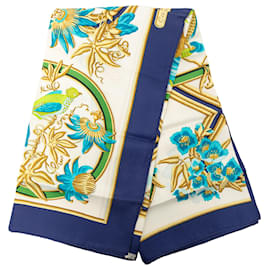 Sciarpa in seta Hermès White Caraibes 90