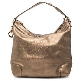 Borsa a tracolla Gucci Brown Metallic Guccissima Heart Bit