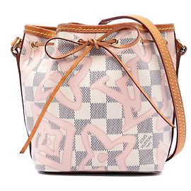Louis Vuitton White Damier Azur Tahitienne Nano Noe