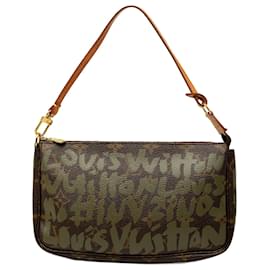 Louis Vuitton Marrone Stephen Sprouse Monogram Graffiti Pochette Accessoires
