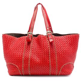 Tote XL en nappa Intrecciato naranja Bottega Veneta