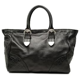 Gucci Black Guccissima Besatz Kalbsleder Signoria Tote