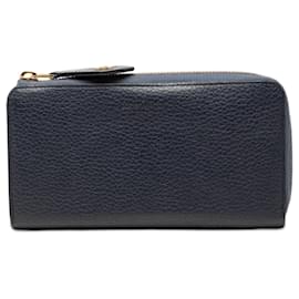 Cartera larga Comet en cuero Taurillon azul Louis Vuitton