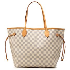 Louis Vuitton White Damier Azur Neverfull MM