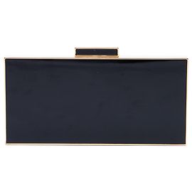 Saint Laurent Minaudière Clutch aus schwarzem Acryl