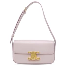 Céline Borsa a tracolla Celine Triomphe Claude in pelle di vitello lucida viola