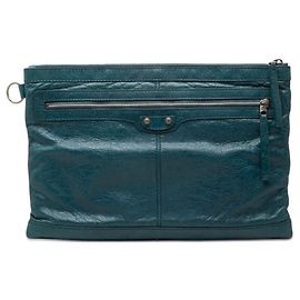Clutch Balenciaga Blue Lambskin Motocross Classic Clip L