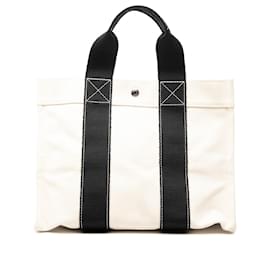 Hermès White Toile Bora Bora PM Tote