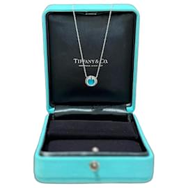 Tiffany & Co. Collana girocollo in diamanti e turchese in oro bianco 18K
