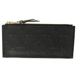 Monedero de cuero Louis Vuitton Portefeuille Curies Monogram Empreinte