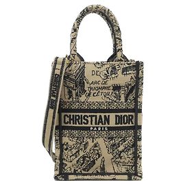Borsa Christian Dior Plan De Paris Dior Book Tote Mini Verticale in tela