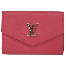 Portafoglio Louis Vuitton Porte Feuille Lock Mini in pelle