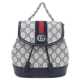 Gucci Ophidia GG Supreme Canvas Leather Backpack