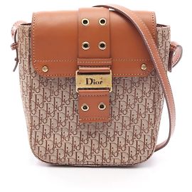 Christian Dior Borsa a tracolla Dior Street Chic Trotter in tela e pelle
