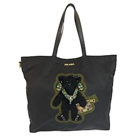 Borsa tote 2way in nylon Tessuto Teddy Bear e pelle Prada
