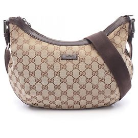Borsa a tracolla Gucci GG Canvas e pelle
