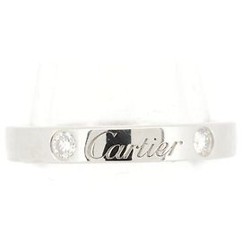 Cartier Gravierter Pt950 Diamantring Größe 10