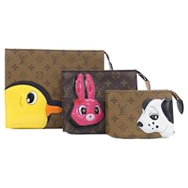 Louis Vuitton Monogram Reverse Trio Pochette Toilette