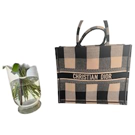 Borsa tote Dior Book Tote in tela a quadri
