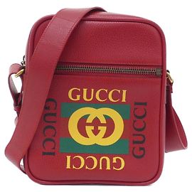 Gucci 523591 0QSAT Schultertasche aus rotem Leder