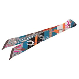 Sciarpa Twilly in seta multicolore Hermes - Hermès