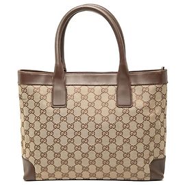 Borsa Tote Gucci GG Canvas - Beige e Marrone