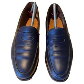 John Lobb Lopez Mocasines en piel azul