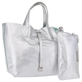 Borsa a mano TIFFANY&Co. in pelle argento Auth 193028A - Autre Marque