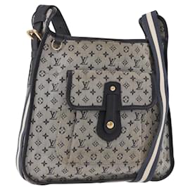 LOUIS VUITTON Monogram Mini Besace Mary Kate Bag Navy M92320 LV Auth bs36145