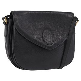 Borsa a Spalla SAINT LAURENT in Pelle Nera e Oro Auth bs36080