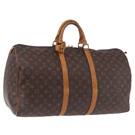 LOUIS VUITTON Borsa Boston Monogram Keepall 55 M41424 LV Auth 191508