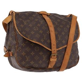 LOUIS VUITTON Borsa a Spalla Monogram Saumur 35 M42254 LV Auth bs35853