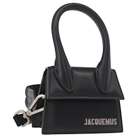 Borsa a tracolla JACQUEMUS in pelle 2way Black Silver Auth 191657V