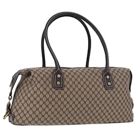 Borsa Boston CELINE in tela Macadam Beige con finiture dorate Auth 192830A - Céline