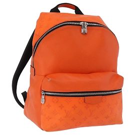 LOUIS VUITTON Tiger Lama Monogram Discovery Backpack Orange M30410 Auth mr2678